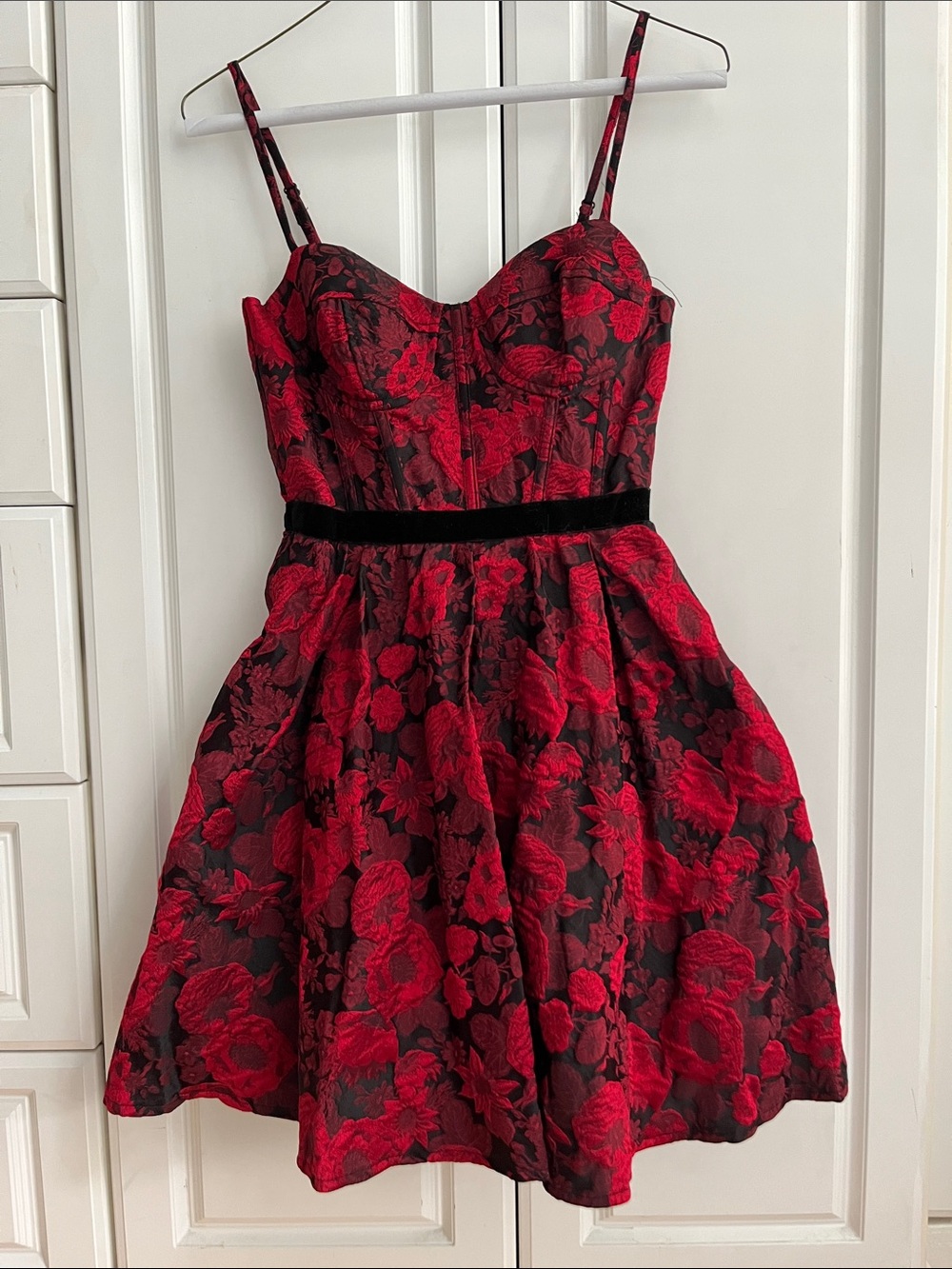 B. Darlin Red and Black Party Dress